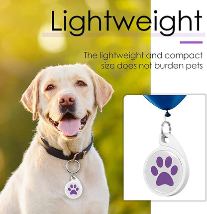QR Code Dog Tag, Smart ID Tags, Dog Tags Personalized Lightweight Silent ID Tag for Kids Pets Bags Keys, Purple