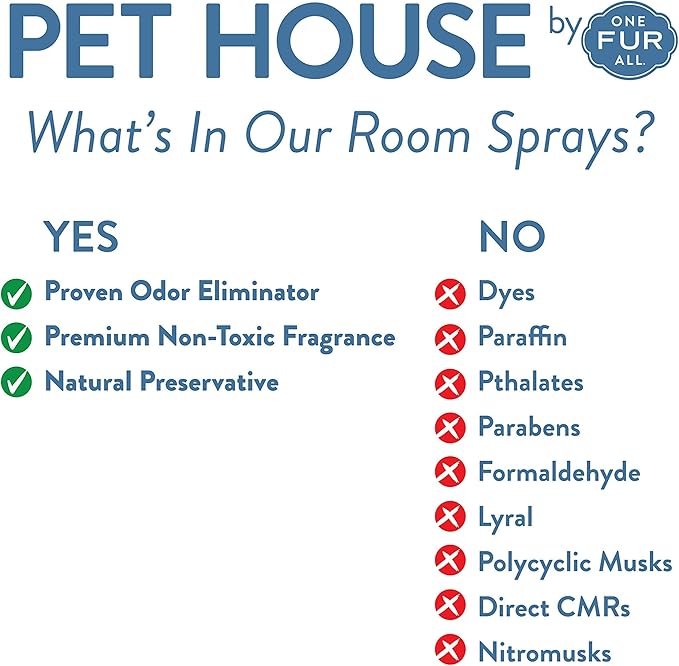 One Fur All Pet House Freshening Room Spray - Evergreen Forest - Concentrated Air Freshener - Non-Toxic & Pet-Friendly Air Freshener - Pet Odor Eliminator Room Spray