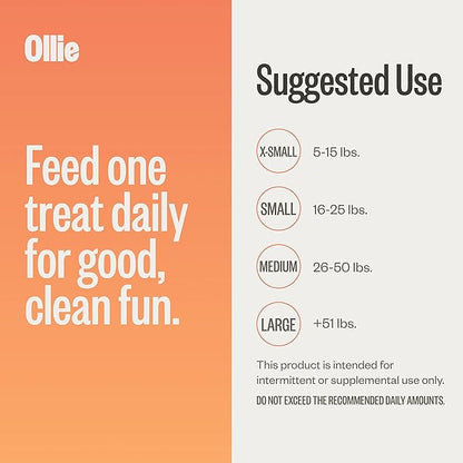 Ollie Dental Chews for Extra Small Dogs, 12 Oz, Fresh Breath, Teeth Cleaning Treats, Sticks for Dog Oral Care, with Parsley and Cinnimon, for Pups 5-15 lbs