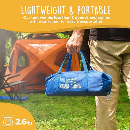 Luna Portable Dog Tent, Indoor/Outdoor Dog House for Camping, Waterproof Cat and Dog Tents with Zippered Door and Mesh Windows for Airflow and Ventilation for Beach, Backyard