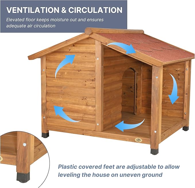 TRIXIE Natura Lodge Dog House, 51.25" L X 41.5" W X 39.5" H