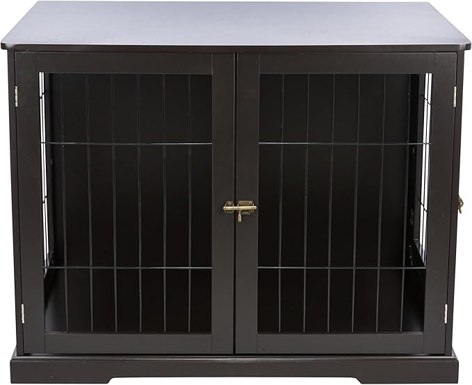 TRIXIE 38.7" Indoor Dog Crate, Wooden Crate Table for Dogs Up to 66 lb, Large Dog Kennel, Perfect in Any Room, Brown
