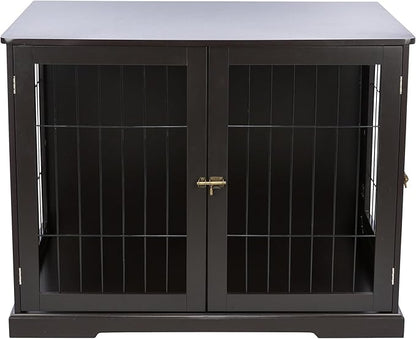 TRIXIE 38.7" Indoor Dog Crate, Wooden Crate Table for Dogs Up to 66 lb, Large Dog Kennel, Perfect in Any Room, Brown