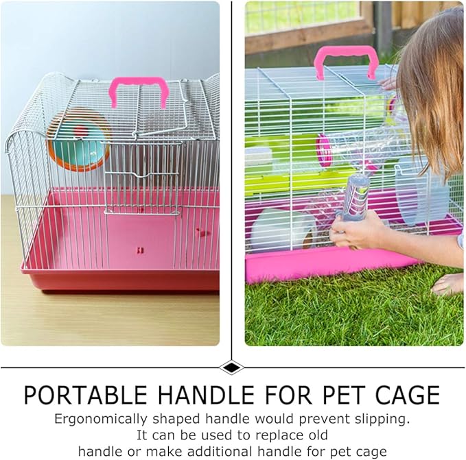 Zerodeko 10pcs Detachable Plastic Handles for Pet Cages Portable and Lightweight Cage Accessories for Easy Lifting and Transport of Pet Carriers