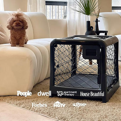 Diggs Revol Dog Crate, Charcoal, Collapsible, Portable, Easy To Clean, Durable, Secure, Puppy Divider