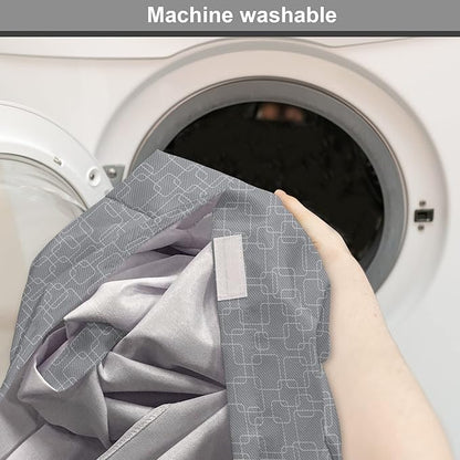 Ambesonne Geometric Dog Crate Cover, Interlinking Round Edged Squares Forming Tileable Pattern, Easy to Use Pet Kennel Cover for Medium Large Dogs, 42 Inch, Pearl Grey