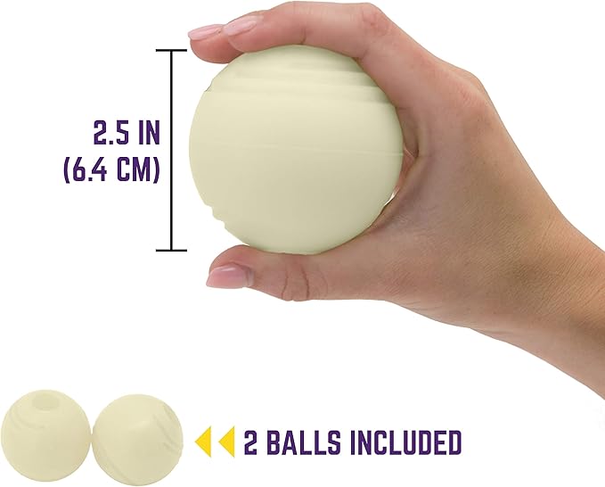 Chew King Glowing Fetch Ball, Dog Ball Toys, 2.5" 2-Pack Balls