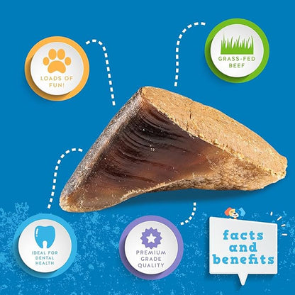 Jack&Pup Filled Cow Hooves for Dogs | Stuffed Dog Chew Hoofs | Natural Dog Chews Cow Hoofs for Dogs (Bacon & Cheese - 1 Bone)