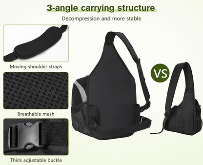 Pecute Small Dog Sling Carrier with Breathable Mesh up to 3.5kg/7.7lbs, Portable Pet Carrier Backpack for Small Cats and Dogs, Great for Chihuahua, Maltese, Yorkshire Terrier, Pomeranian