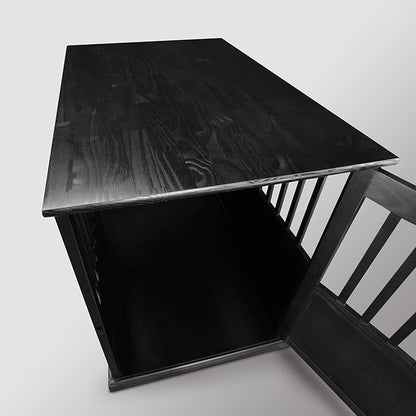 Casual Home Wooden Pet Crate, End Table, Medium, New Black