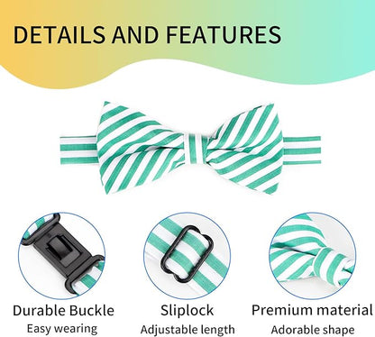 Segarty Dog Bow Tie, 30 PCS Bowties Dog Collar Cat Collar Bulk Holiday Grooming Bows for Pet Puppy Photography Festival Party Neck Wear Gift, Plaid and Cute Patterned
