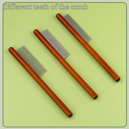 Wooden Small Dog Grooming Brush - Perfect for Shih Tzus, Yorkies, and Maltipoos - Ideal Puppy Hair Brushes for Maltese and Small Breeds (Loose Type)