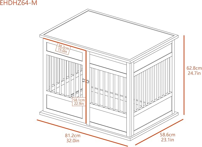 New Age Pet Horizon Pet Crate - Durable ECOFLEX with Stainless Steel Spindles, Bone-Shaped Latches, Easy Access Door, Stylish Design, 10-Year Warranty, Available in 3 Sizes & 2 Colors