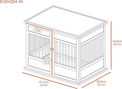 New Age Pet Horizon Pet Crate - Durable ECOFLEX with Stainless Steel Spindles, Bone-Shaped Latches, Easy Access Door, Stylish Design, 10-Year Warranty, Available in 3 Sizes & 2 Colors