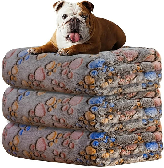 Dog Blankets for Dogs, Large Dog Blanket Dog Cat Soft Fuzzy Blankets Washable,Comfort Flannel Cow Print,Fuzzy Soft Blankets for Dogs,Pet Blanket,Reversible Cow Print,40 x 31 inch