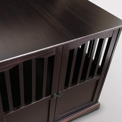 Casual Home Wooden Pet Crate, End Table, Extra Large, New Espresso