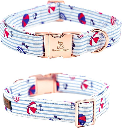 Lionheart glory Dog Collar, Dog Collar Summer Stripe Boy Dog Collar Cute Pet Collar Gift for X-Small Puppy and Cat
