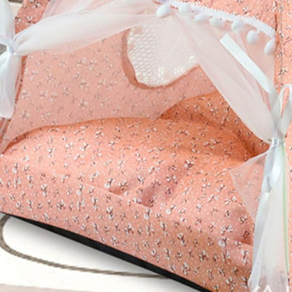 Cat House Indoor, Indoor Pet Tent, Indoor Tent House Pet Dog Cute Floral Cave Nest Bed Portable Dog Tents Detachable Cat Tent for All Seasons ()