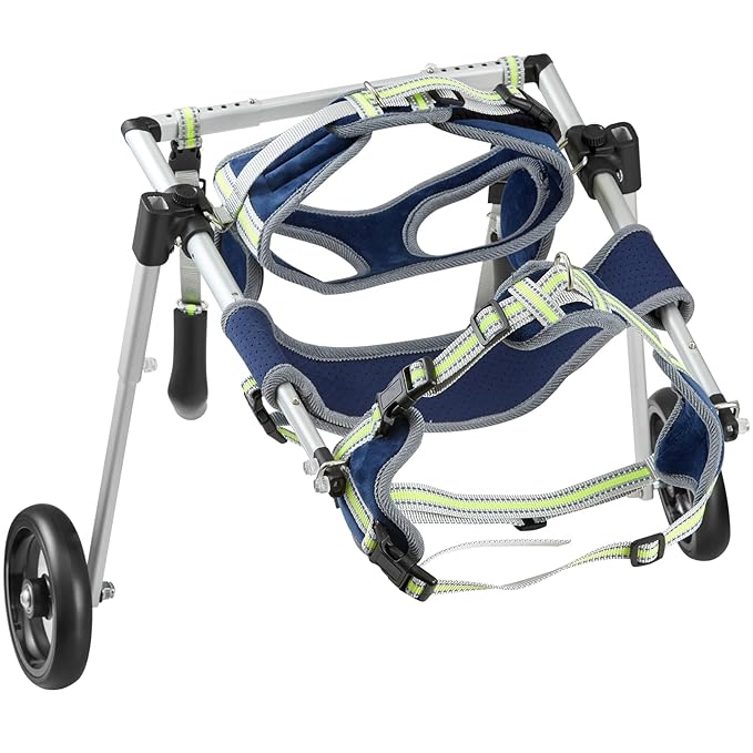 VEVOR Dog Wheelchair for Back Legs, Pet Wheelchair Lightweight & Adjustable Assisting in Healing, Dog Cart with 2 Wheels for Injured, Disabled, Paralysis, Hind Limb Weak Pet (Small)