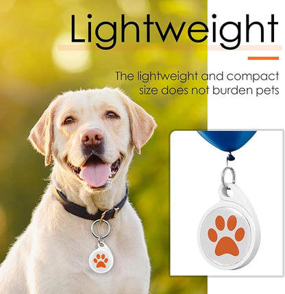 QR Code Dog Tag, Smart ID Tags, Dog Tags Personalized Lightweight Silent ID Tag for Kids Pets Bags Keys, Orange