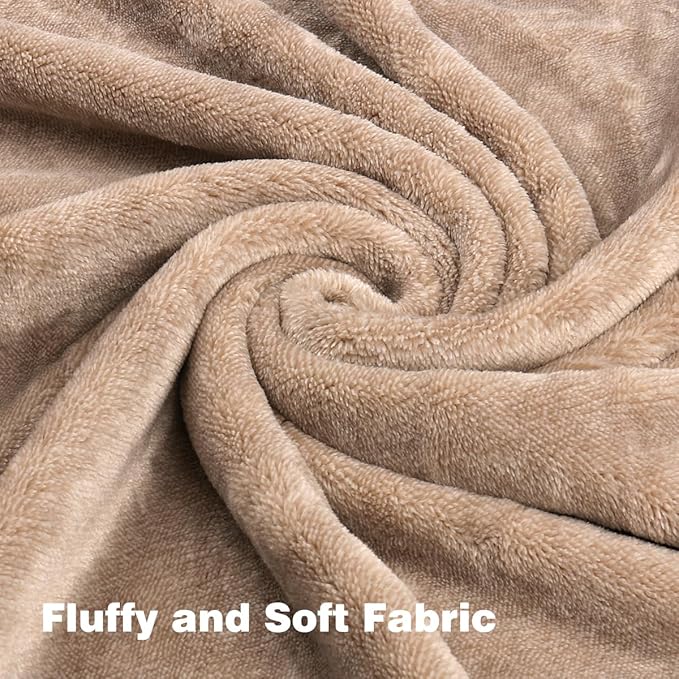 Onarway Dog Blanket Washable for Puppy: 4 Packs Dog Blankets 28”x20” - Fluffy Soft Small Throw for Cat Puppy Kitten Dogs - Fleece Pet Blankets for Bed Sofa Car and Indoor - Grey and Khaki