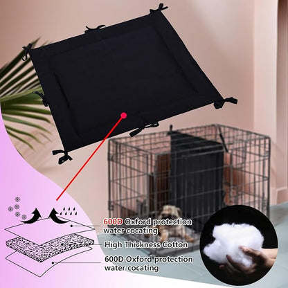 Waterproof PU Dog Crate Divider Panel – Durable Leather Dog Kennel Divider with Ties, Ideal for Puppy Crate Training, Fits 36" Crates. (Divider Only, Crate Not Included)