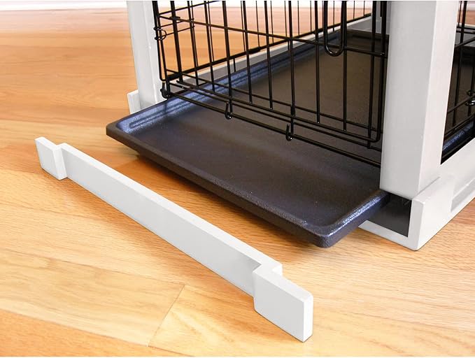 zoovilla White Dog Cage with Crate Cover, Dog Kennel White Large