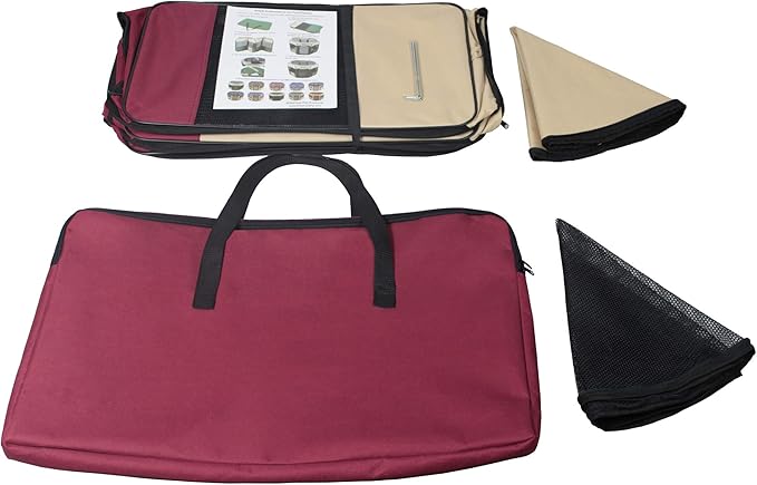 EliteField 2-Door Soft Pet Playpen (2 Year Warranty), Exercise Pen, Multiple Sizes and Colors Available for Dogs, Cats and Other Pets (62" x 62" x 30"H, Maroon+Beige)