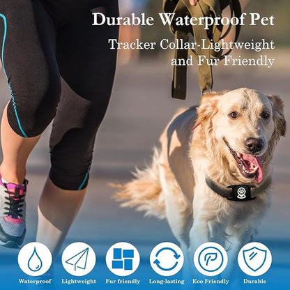 Pet Tracker for Dog, Dog Tracker Smart Pet Location Tracker with Holder, Smart Item Finder, MFi Certificated Dog Tracking Device, No Monthly Fee, Works with Find My(iOS Only) (Black Case)