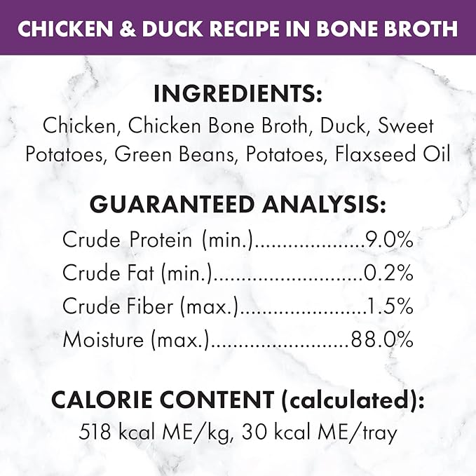 Nutro So Simple Meal Complement Wet Dog Food Chicken and Chicken & Duck Recipes in Bone Broth 8-Count Variety Pack, 2 oz. Tubs