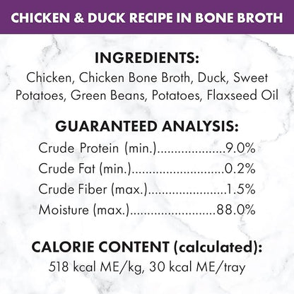 Nutro So Simple Meal Complement Wet Dog Food Chicken and Chicken & Duck Recipes in Bone Broth 8-Count Variety Pack, 2 oz. Tubs