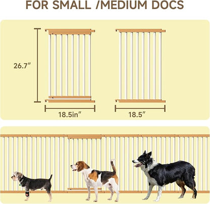 Dog Playpen Foldable Metal Pet Pen Fence Pet Door 8 Panels for Medium/Small Dogs, Indoor & Outdoor,Portable Pet Playpen for Camping, Yard and RV
