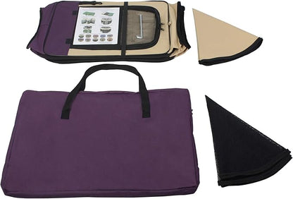 EliteField 2-Door Soft Pet Playpen (2 Year Warranty), Exercise Pen, Multiple Sizes and Colors Available for Dogs, Cats and Other Pets (62" x 62" x 30"H, Purple+Beige)