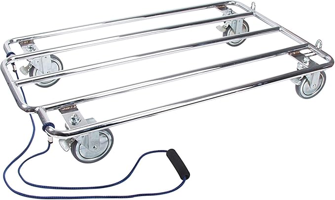 ProSelect Kennel Karts — Heavy-Duty Steel Chrome Carts with Wheels Designed to Move Kennel Cages Around Grooming Shops, Animal Clinics, Shelters, or Rescues