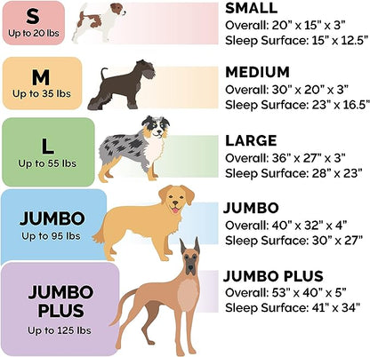 Furhaven Orthopedic Dog Bed for Large Dogs w/ Removable Bolsters & Washable Cover, For Dogs Up to 95 lbs - Plush & Suede Sofa - Gray, Jumbo/XL