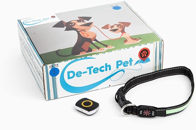 Bundle Pack FA29 PET Tracker- Waterproof, SIM Card Included with LED Collar and 1 Month Free Trial,Everything Included (Small, Green)
