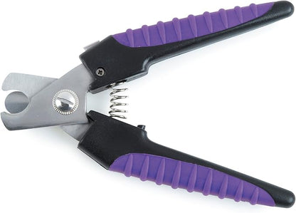 Master Grooming Tools Ergonomic Pro Nail Clippers — Stainless Steel Clippers for Trimming Pet Nails - Purple, Large, 6¼"