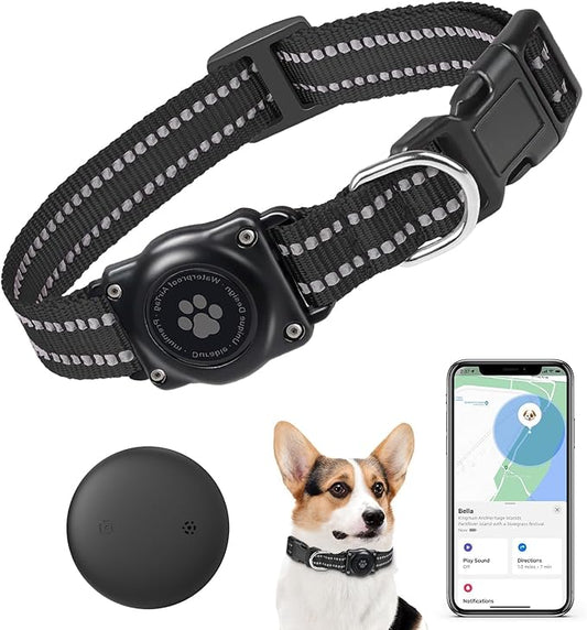 GPS Tracker for Dogs (1 Pack), Mini GPS Cat Tracker, Smart Pet Activity Tracker (iOS Only), No Monthly Fee, Compatible with Apple Find My, Anti-Lost, Finder Tag for Vehicles/Pets/Kids/Items