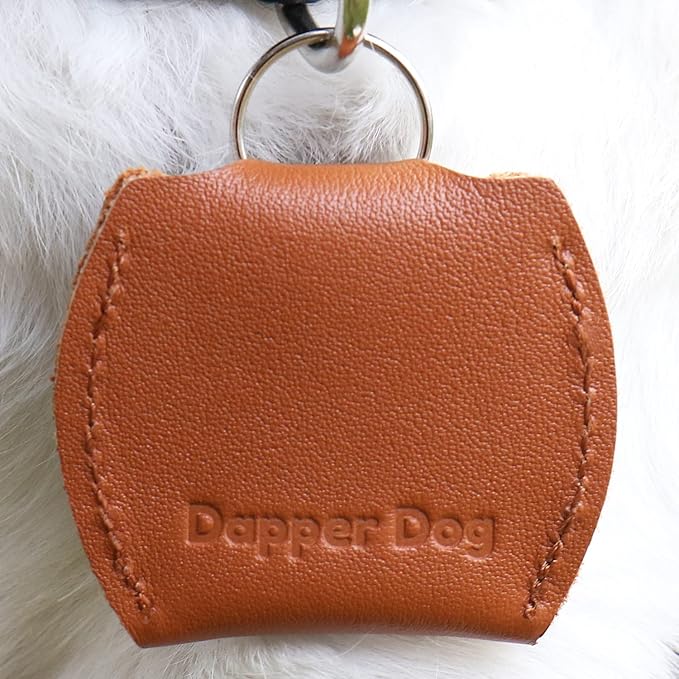 Dapper Dog Leather Dog Tag Silencer (Brown)