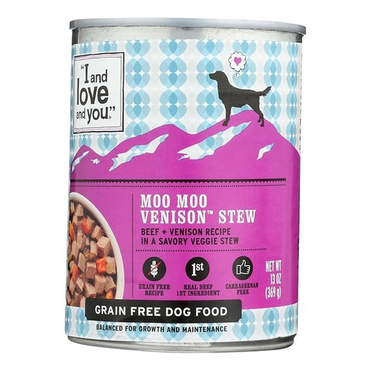 I Love You Dog Food Can Venison, 13 oz