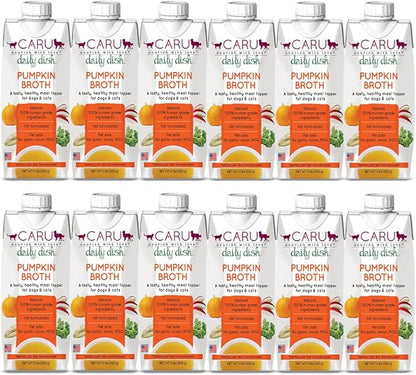 Caru Daily Dish Broth for Dogs & Cats - Pumpkin - Pack of 12