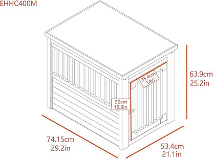 New Age Pet ecoFLEX Pet Crate/End Table, Medium, Antique White, Model:EHHC404M