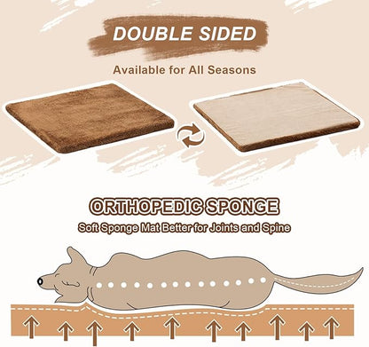 Jiupety Indoor Dog House with Frame, Large Dog Cave Bed, Insulated Cozy, Suitable for 50-90 lb, Jumbo (38"×30"×28"), Brown