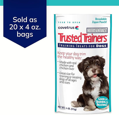 NutriSentials Trusted Trainers Training Treats for Dogs - Soft Dog Treats for Small, Medium & Large Dogs - Chicken Flavor - 20 Pack - 4 oz