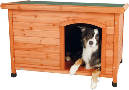 TRIXIE Pet Products Dog Club House, Large,Glazed Pine,40.75x26.75x28.25 Inch (Pack of 1),39552