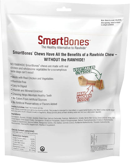 SmartBones Medium Chews, Treat Your Dog to a Rawhide-Free Chew Made with Real Meat and Vegetables, 4 Count