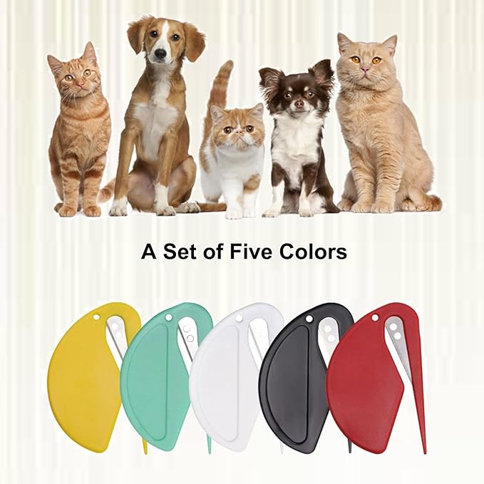 Dematting Comb for Pets - Effectively Remove Knots, Tangles, and Hair with Our Matt-Splitting Knot Opener Tool, 5 Pcs