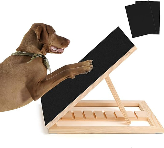 Dog Nail Scratch Pad with Sandpaper Filing Replacement Sandpapers Included and Non-Slip Pad, Trimming Tool Alternative to Dog Nail Clippers and Grinders