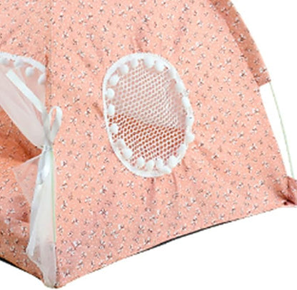 Indoor Pet Tent, Cute Dog Tent House, Washable, Removable for All Seasons (Pink)