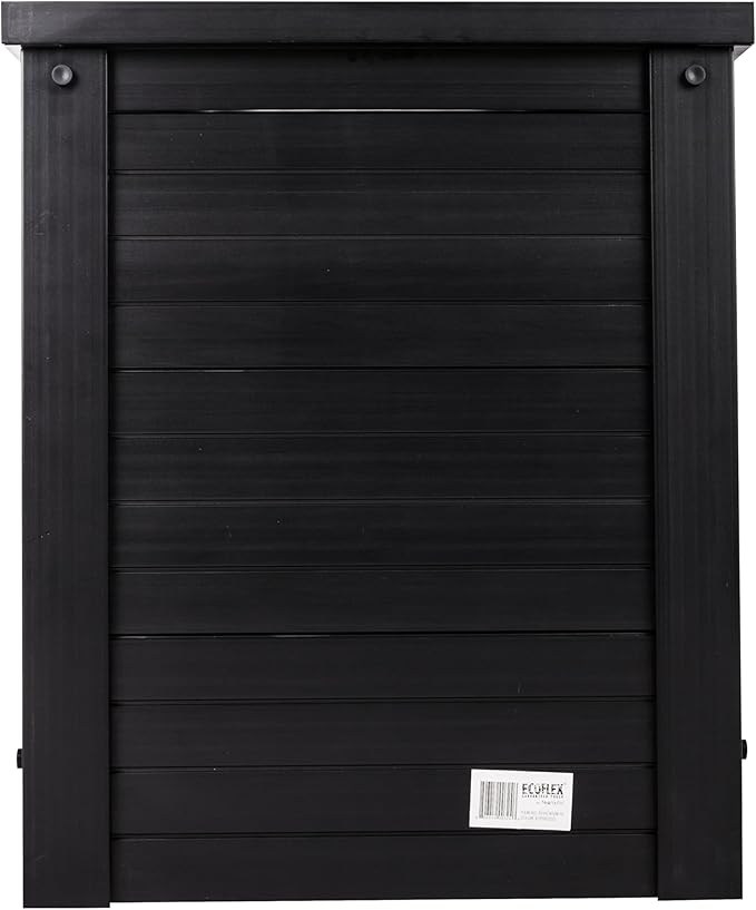 New Age Pet ECOFLEX Dog Crate End Table - Furniture-Style Pet Crate for Crate Trained Dogs - Stainless Steel Tubing & a Latched Closure - 10 Year Manufacturer's Warranty, Medium, Black